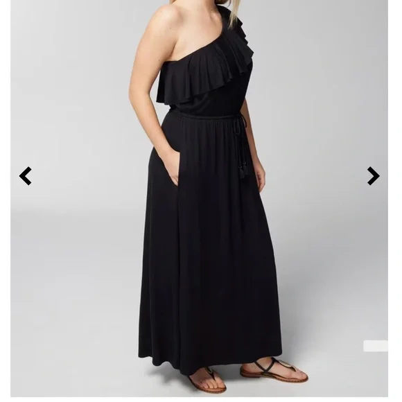 Soma Soft Jersey One-Shoulder Maxi Bra Dress - Picture 16 of 16